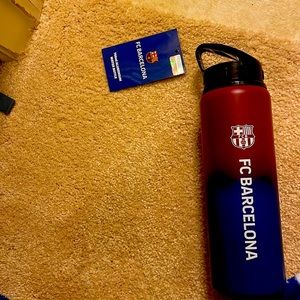 FC Barcelona water bottle that is brand new, tags still on